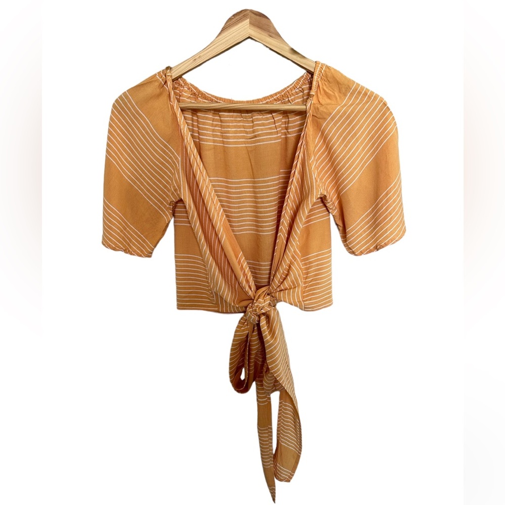 Beachgold Anthropologie wrap top S